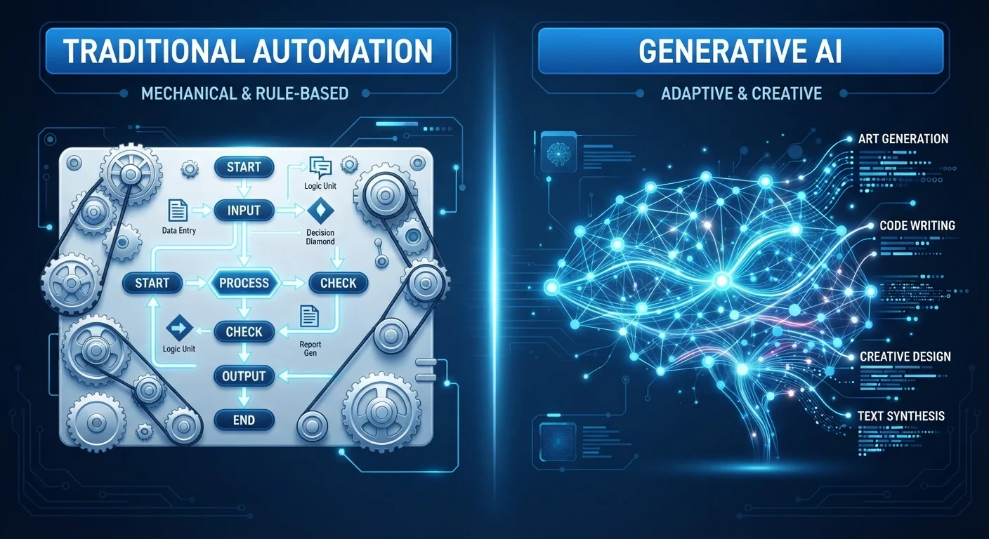 Generative AI vs. Traditional Automation: Understanding the Difference